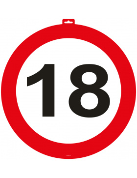 18. Geburtstag Türschild Verkehrsschild - 47cm