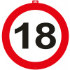 18. Geburtstag Türschild Verkehrsschild - 47cm