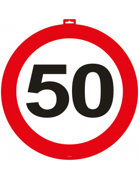 50. Geburtstag Türschild Verkehrsschild - 47cm
