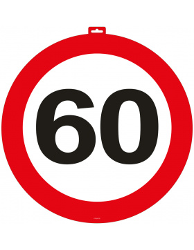60. Geburtstag Türschild Verkehrsschild - 47cm