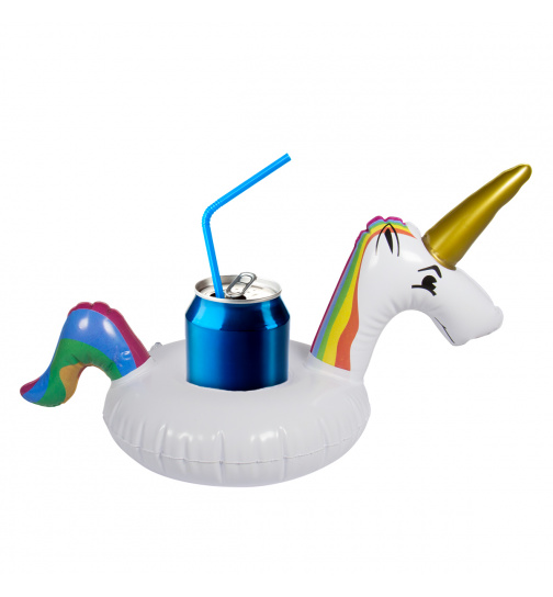 Getränkehalter schwimmendes Einhorn zum Aufblasen