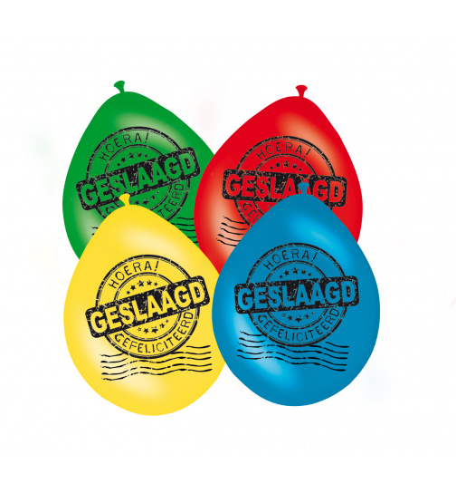 Bestanden Ballons verschiedene Farben 30 cm - 8 Stück