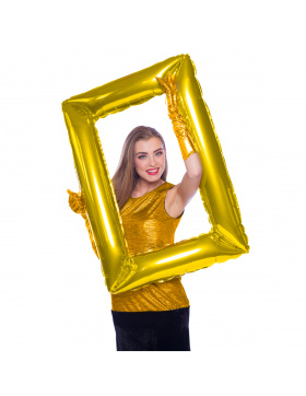 Folienballon goldfarbener Bilderrahmen - 85x60cm
