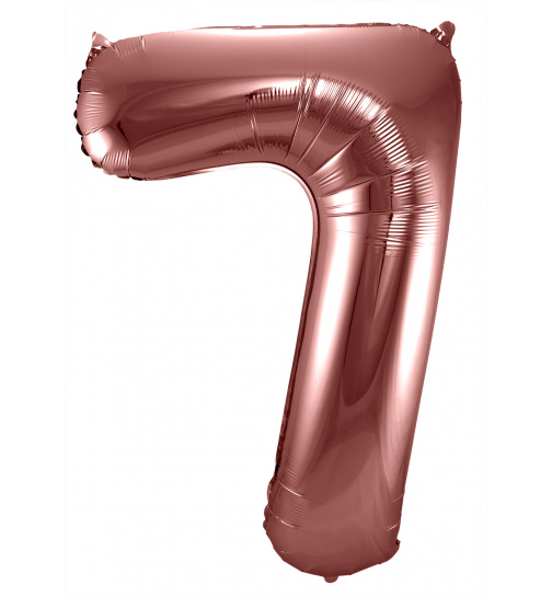 Folienballon Ziffer / Zahl 7 Bronze - 86 cm