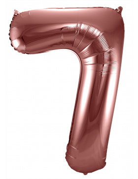 Folienballon Ziffer / Zahl 7 Bronze - 86 cm
