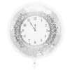 Silvester / Neujahr Folienballon Weiß-Silber - 45 cm