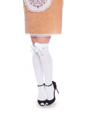Sexy weiße Strümpfe mit Schleife