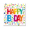 Geburtstag Servietten mit Punkten 33x33 cm - 20 Stück