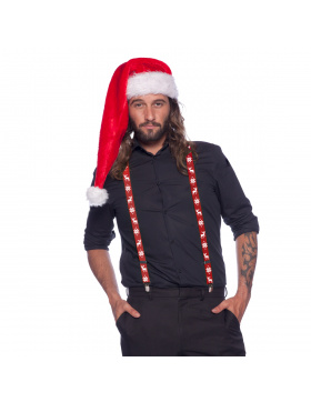Hosenträger Weihnachten Rot mit Rentieren