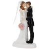 Hochzeitsfigur küssendes Paar mit Brautstrauß