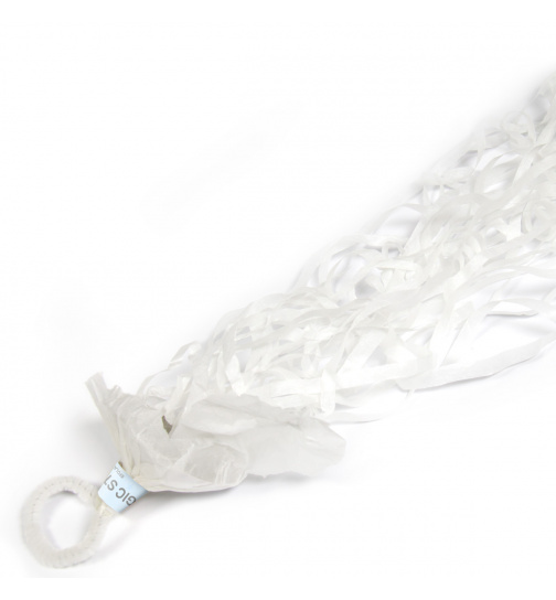 Luftschlangen-Werfer Weiß - 2 Stück