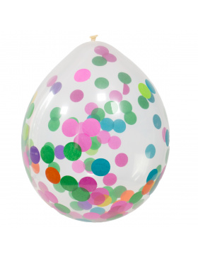 Ballons mit buntem Konfetti 30 cm - 4 Stück