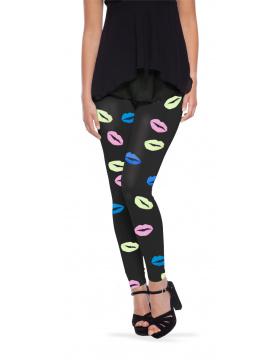 Schwarze Leggings Lippen