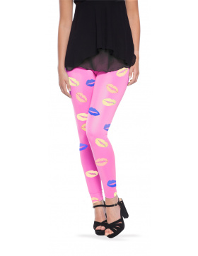 Rosafarbene Leggings Lippen