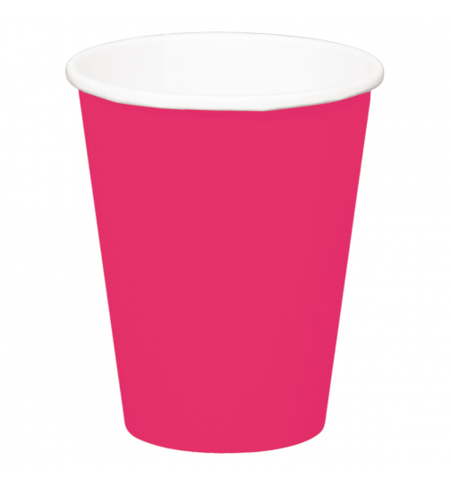 Pappbecher - Rosafarbene - 350 ml - 8 Stück