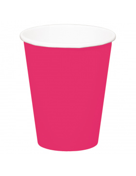 Pappbecher - Rosafarbene - 350 ml - 8 Stück