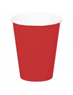Pappbecher - Rote - 350 ml - 8 Stück