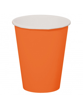 Pappbecher - Orange - 350 ml - 8 Stück