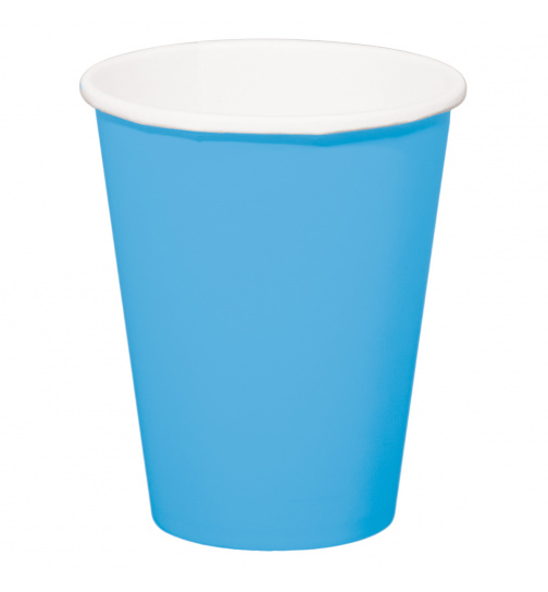Pappbecher - Blau - 350 ml - 8 Stück