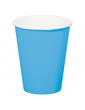 Pappbecher - Blau - 350 ml - 8 Stück
