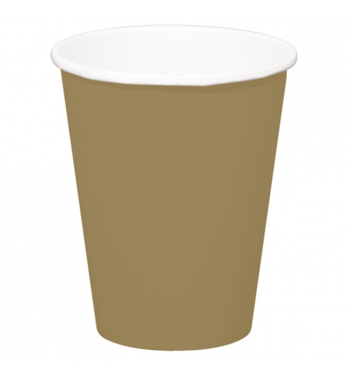 Pappbecher - Goldene - 350 ml - 8 Stück