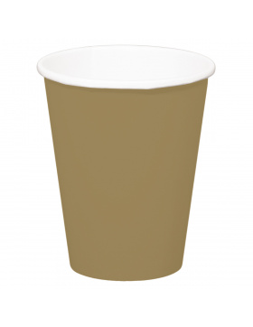 Pappbecher - Goldene - 350 ml - 8 Stück