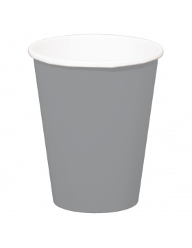Pappbecher - Silberne - 350 ml - 8 Stück