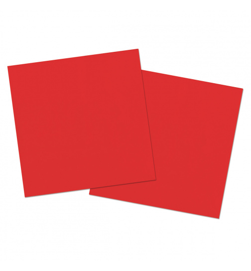 Rote Servietten 33x33cm - 20 Stück