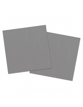 Silberne Servietten 33x33cm - 20 Stück