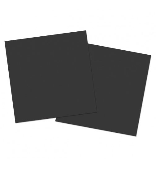 Schwarze Servietten 33x33cm - 20 Stück