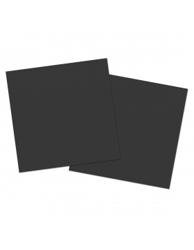 Schwarze Servietten 33x33cm - 20 Stück