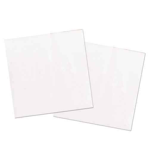 Weiße Servietten 33x33cm - 20 Stück