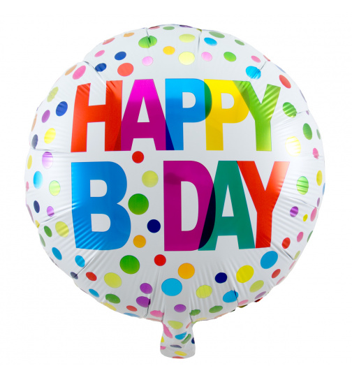 Geburtstag Folienballon mit Punkten - 45 cm