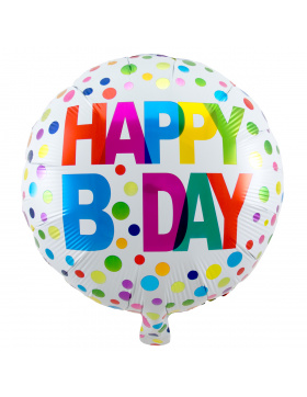Geburtstag Folienballon mit Punkten - 45 cm