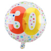 30. Geburtstag Folienballon Happy Bday Dots - 45 cm