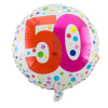 50. Geburtstag Folienballon Happy Bday Dots - 45 cm