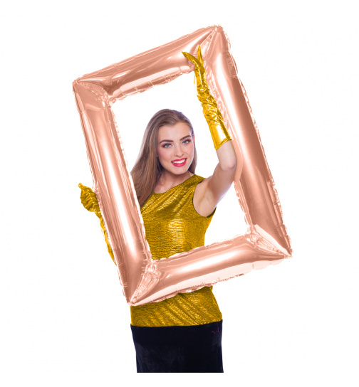 Folienballon Bilderrahmen Roségold