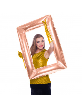Folienballon Bilderrahmen Roségold