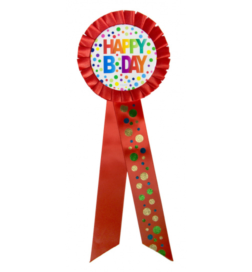 Geburtstag Anstecker / Order mit Punkten XL