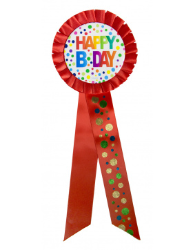 Geburtstag Anstecker / Order mit Punkten XL