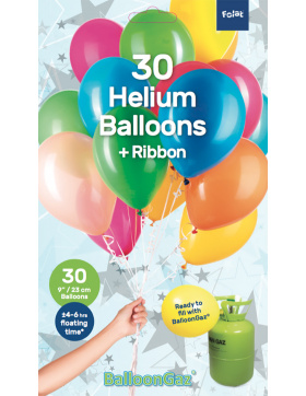 Ballons verschiedene Farben mit Geschenkband 23cm - 30...