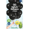 Schwarze Ballons mit Geschenkband 23cm - 30 Stück