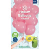 Hellrosa Ballons mit Geschenkband 23cm - 30 Stück