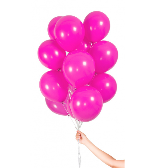 Magenta Ballons mit Geschenkband 23cm - 30 Stück