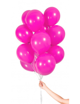 Magenta Ballons mit Geschenkband 23cm - 30 Stück