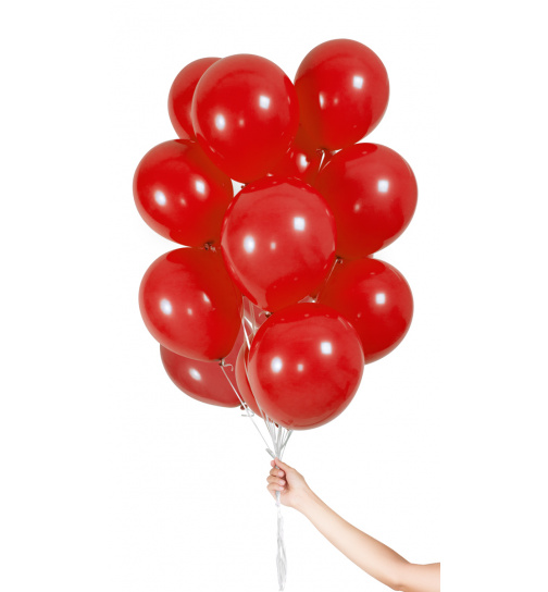 Rote Ballons mit Geschenkband 23cm - 30 Stück