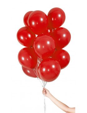 Rote Ballons mit Geschenkband 23cm - 30 Stück