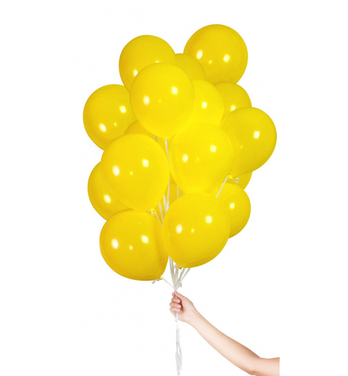 Gelbe Ballons mit Geschenkband 23cm - 30 Stück