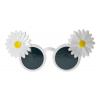 Weiße Brille mit Blumen