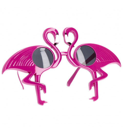 Rosafarbene Brille mit Flamingos